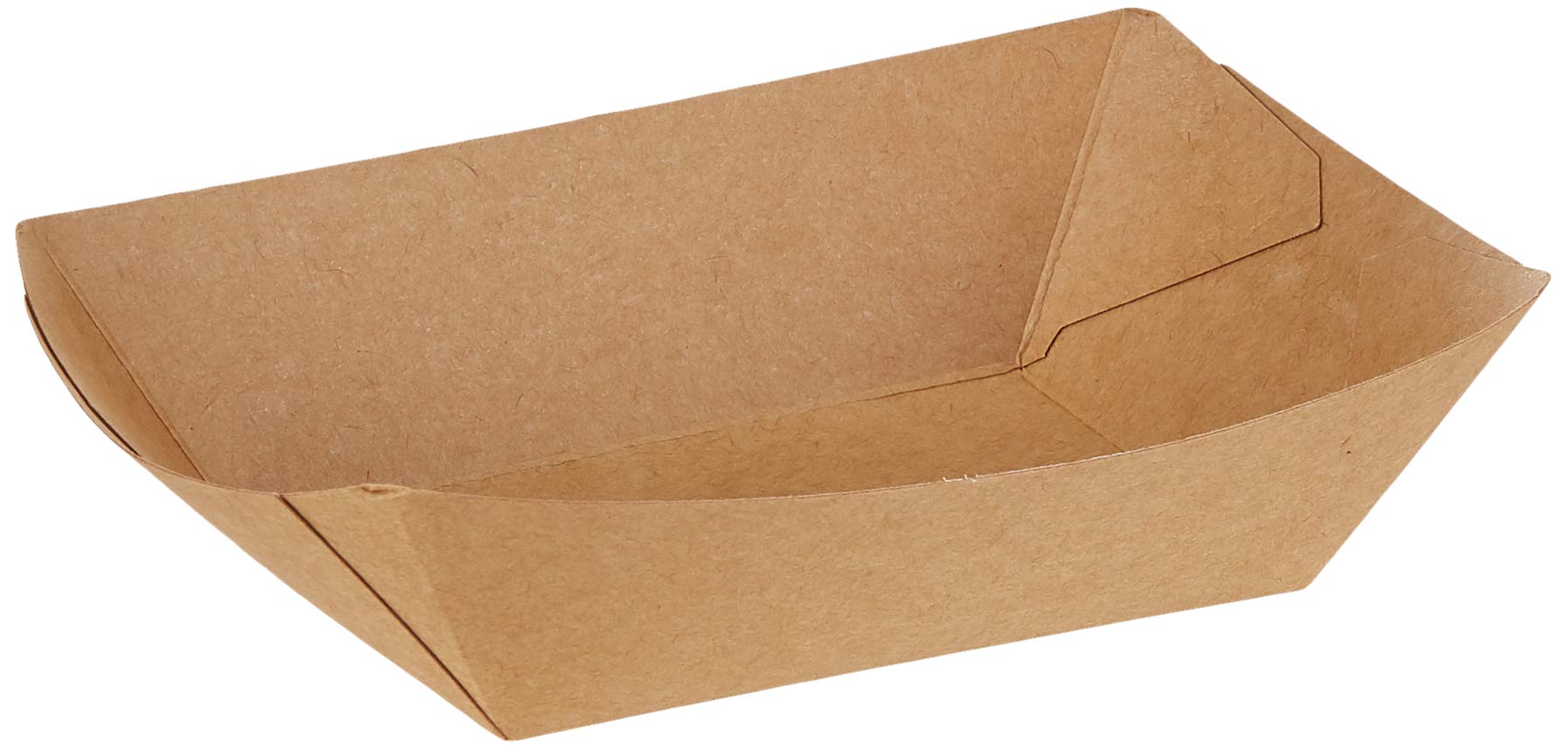 4.2-inch Disposable Paper Food Tray - Kraft Brown Take Out Boat: Perfect for Restaurants, Cafes, and Parties - ENVIRONMENTAL-FRIENDLY Recyclable Paper - 400-CT - Restaurantware