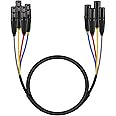 Phenyx Pro XLR Snake Cable, Color-Coded 4-Channel XLR Male to XLR Female Patch Cable w/OFC Copper, Balanced Microphone Cable 