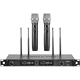 Phenyx Pro Wireless Microphone System, True Diversity Dual Cordless Microphone Set, Professional UHF Handheld Wireless Microp