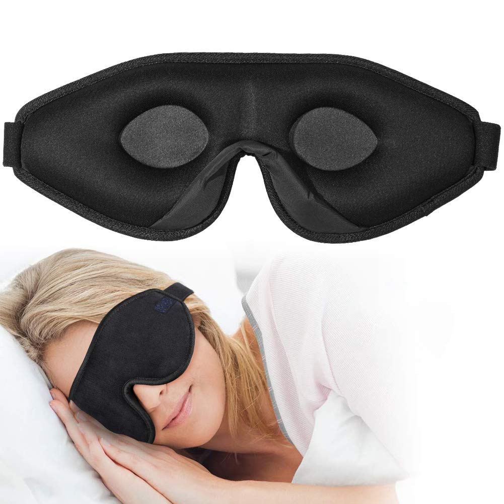 OriHea Sleep Mask for Women & Men, 3D Comfort Ultra Soft Premium Eye Mask for Sleeping, Block Out Light 100% Eye Shade Cover, Adjustable Silk Foam Blindfold, Travel/Naps/Yoga/Plane/Night