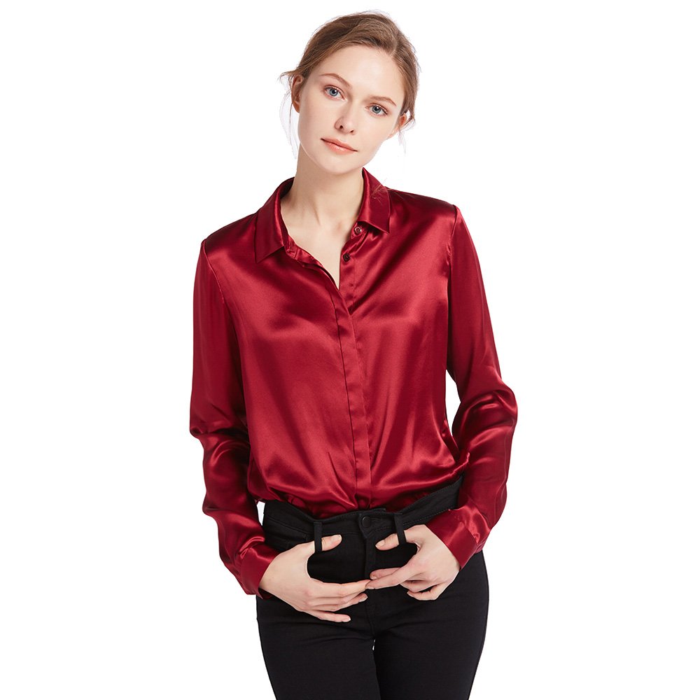 LilySilk Silk Blouse for Women 100% Pure Silk Long Sleeves Cool Smooth Tops