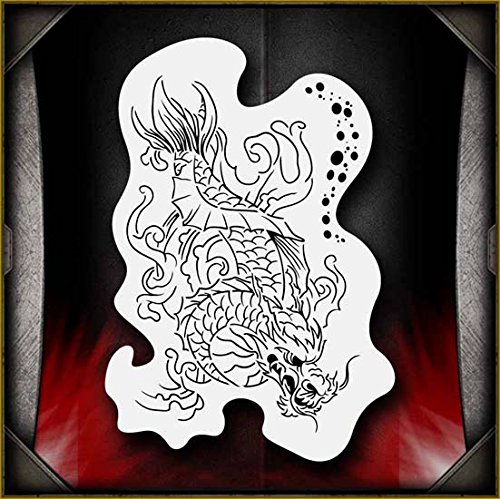 Dragon Koi 2 AirSick Airbrush Stencil Template