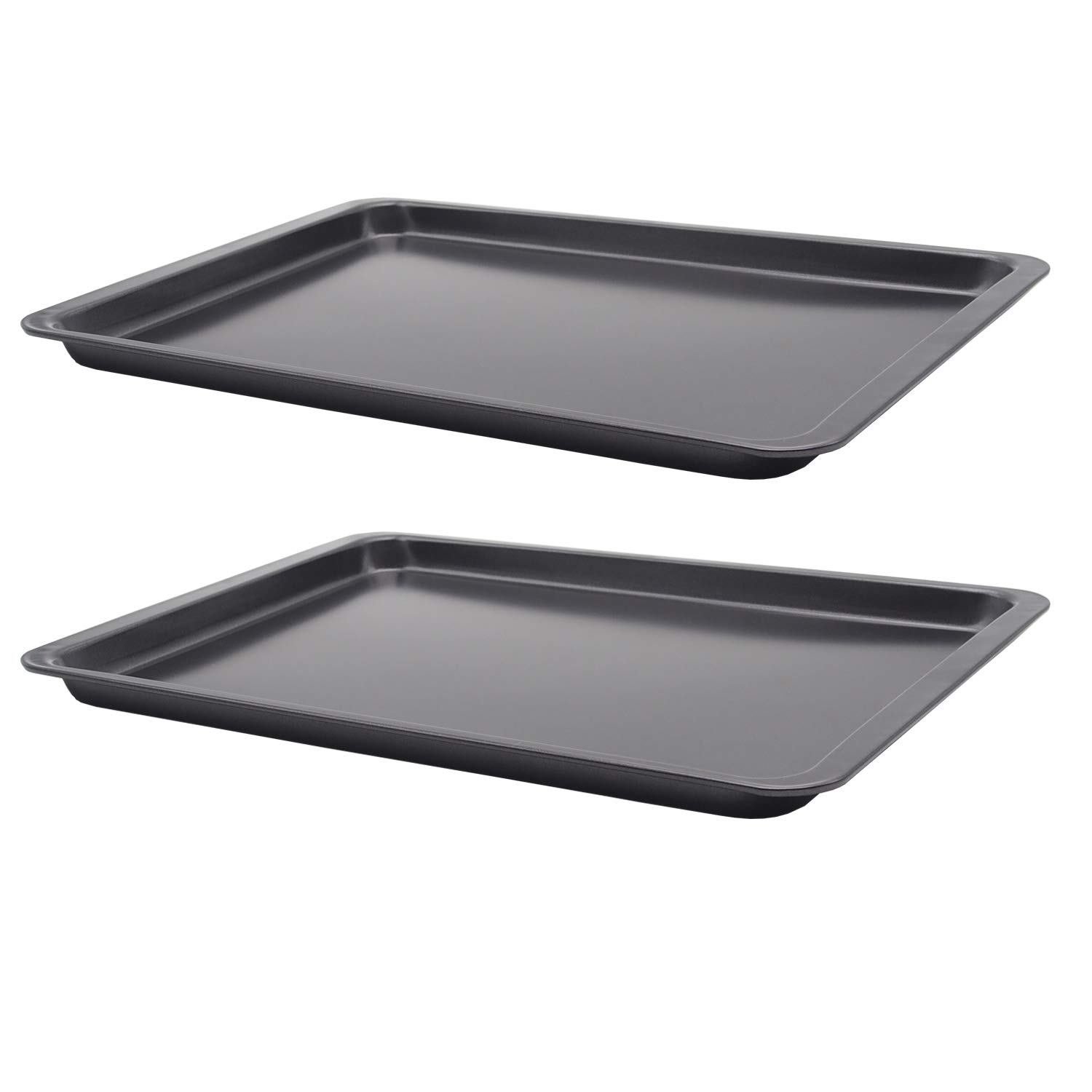 HYTK 2PCS Cookie Sheet 10x14.5 Inch (Inner 9x13) Baking Sheet Nonstick Heavy Carbon Steel Baking Pans Bakeware