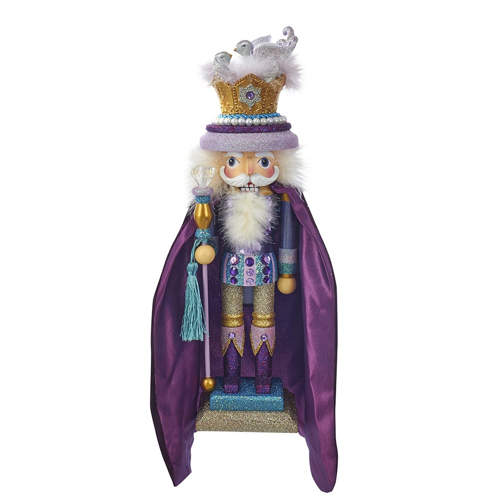 Kurt S. Adler, Inc. HA0384 Kurt Adler 18" Hollywood Two Turtle Doves Nutcracker, Purple