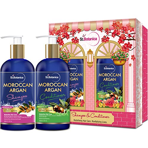 StBotanica Moroccan Argan Hair Shampoo + Argan Hair Conditioner, 300ml