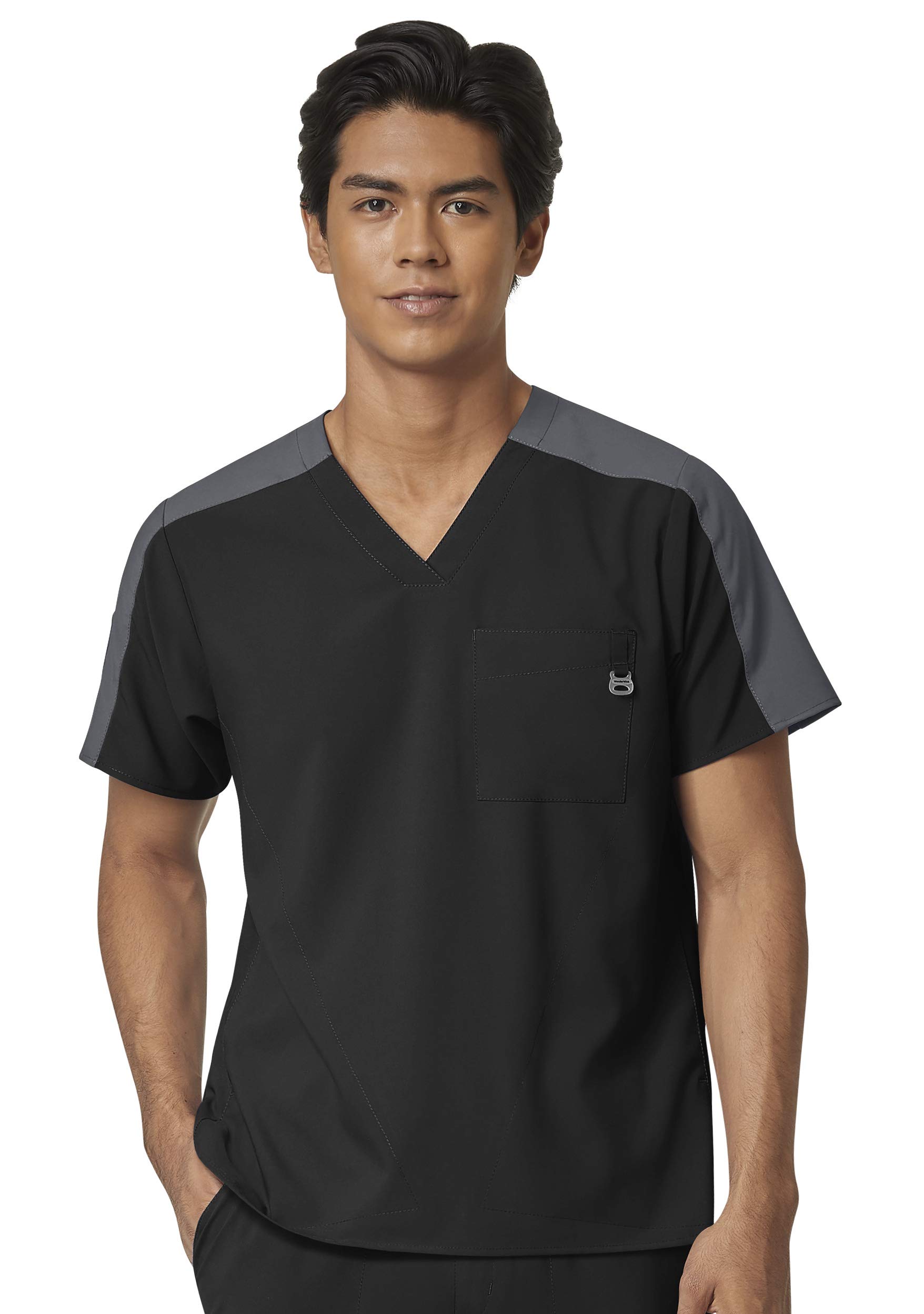 Men's Colorblock Scrub Top