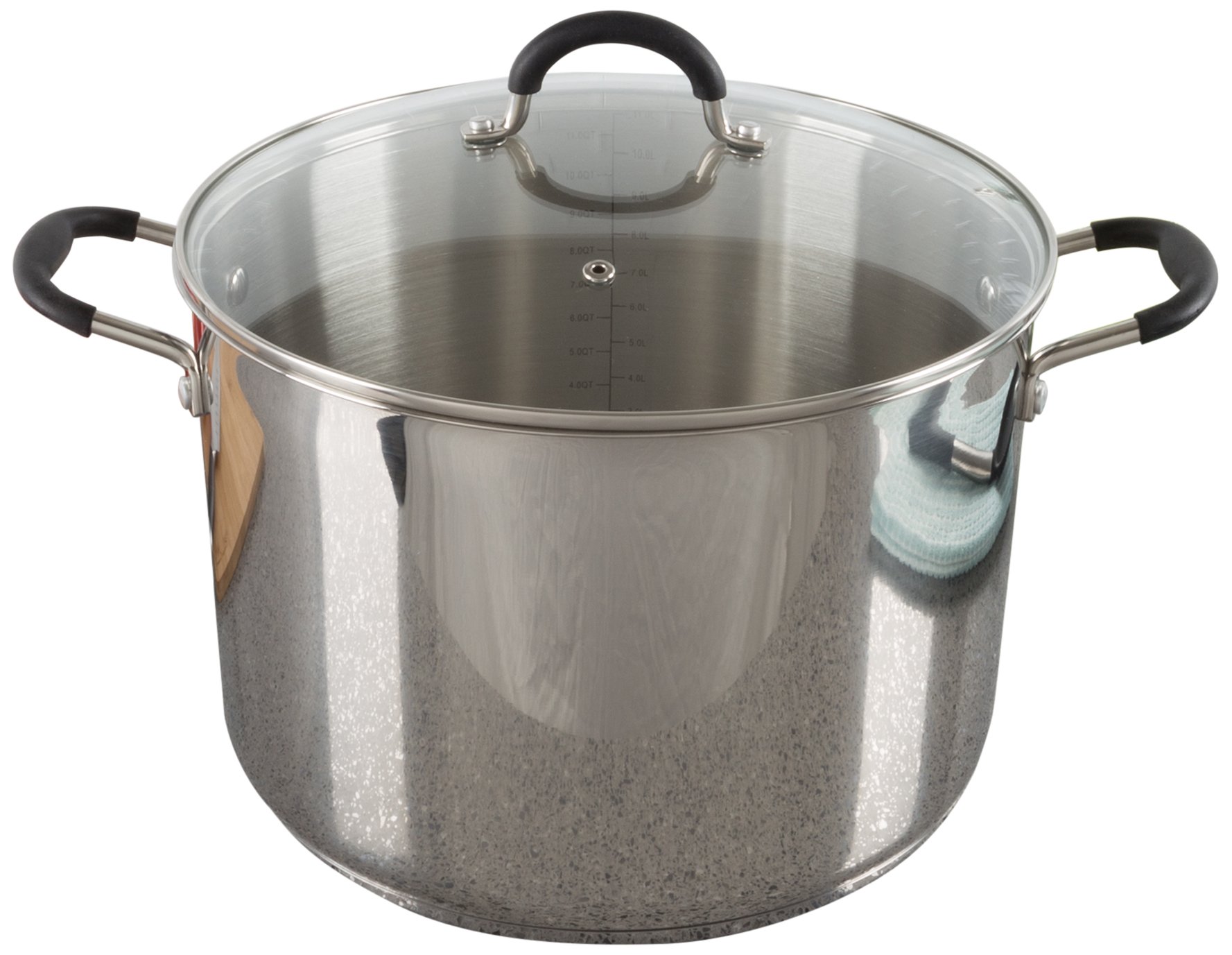 Large Stock Pot-Stainless Steel Pot with Lid-Compatible with Electric, Gas, Induction or Gas Cooktops-12-Quart Capacity Cookware by Classic Cuisine