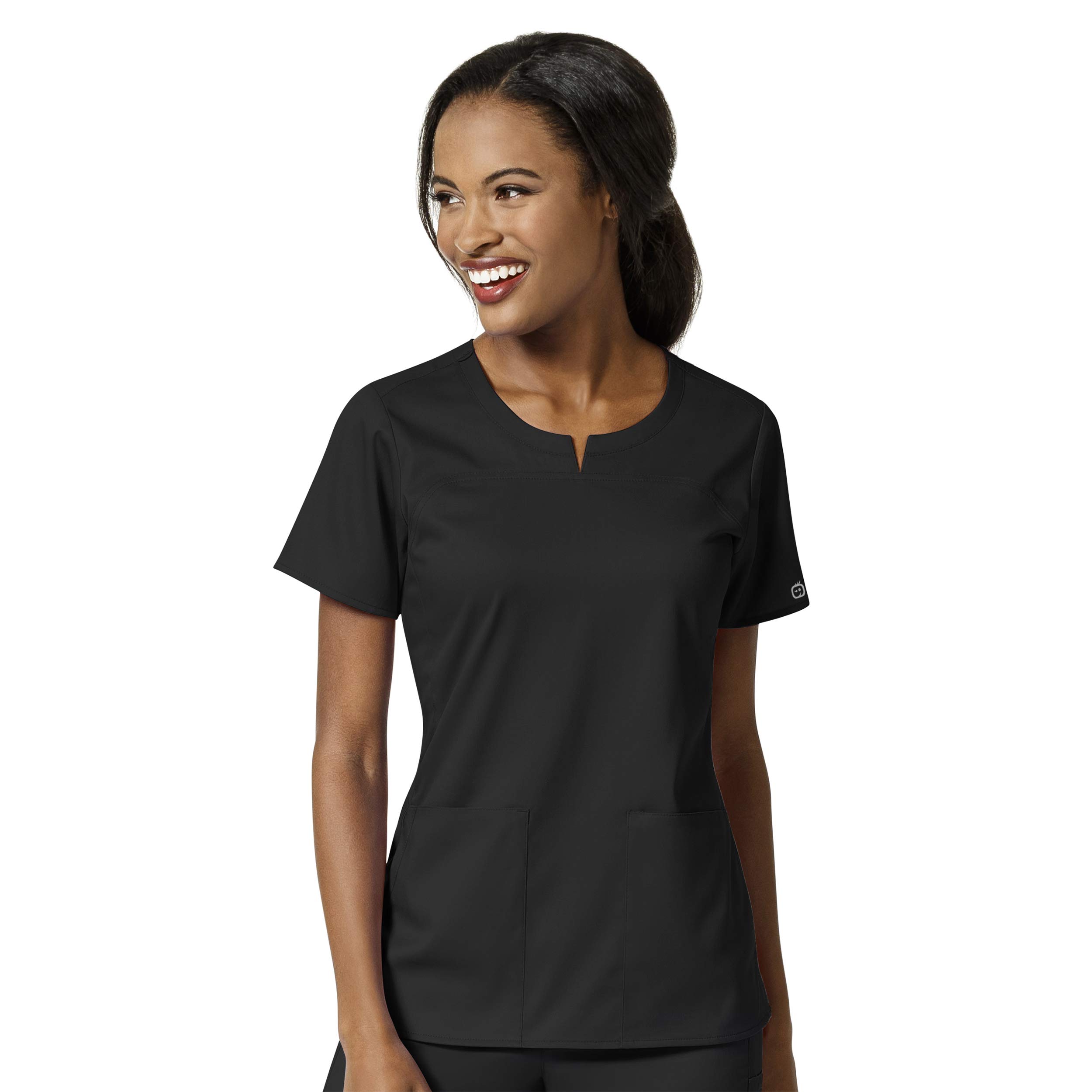 WonderWink Women's 4 Pocket Notch Neck Scrub Top