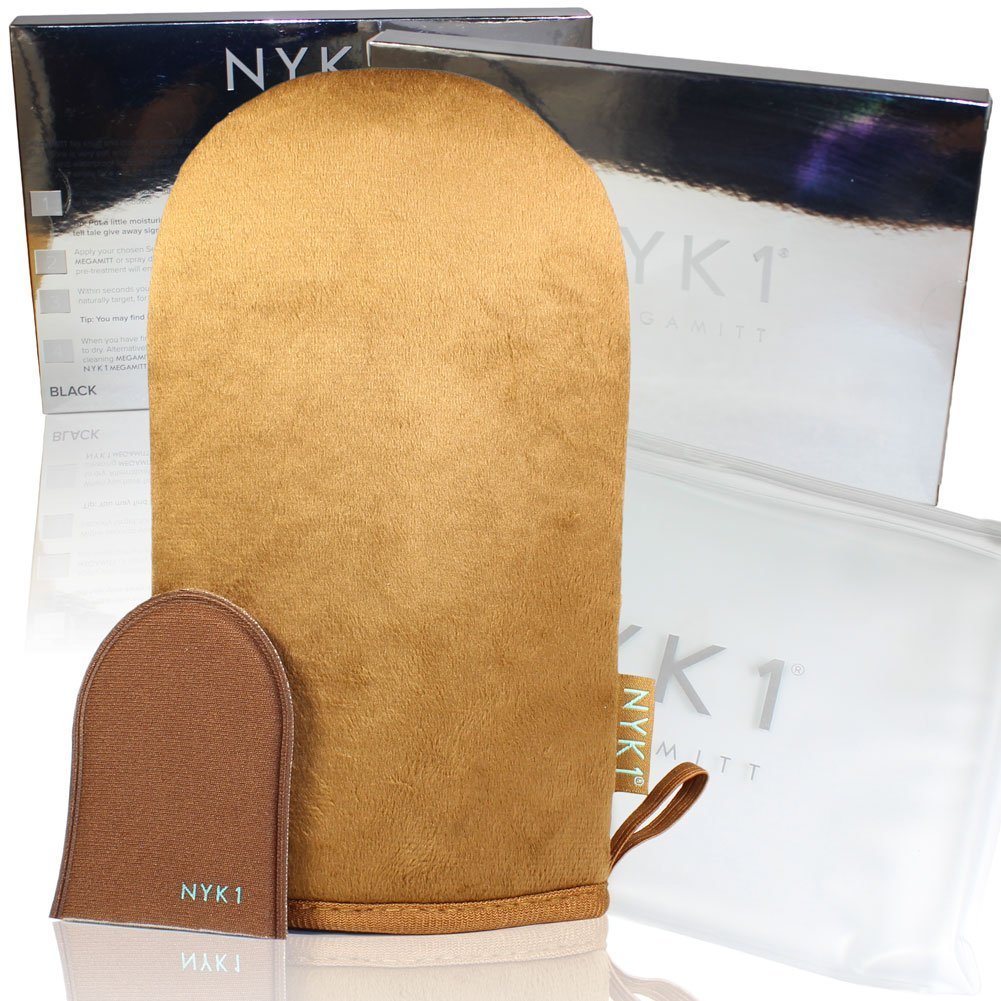 NEW NYK1 LUXURY Tanning Mega Mitt MegaMitt (Brown) Fake Tan Applicator Glove, Streak Free Finish for use with Mousse, Lotion, Cream or Liquid