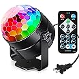 Luditek Sound Activated Party Lights with Remote Control Dj Lighting, Disco Ball Strobe Lamp 7 Modes Stage Light for Home Roo