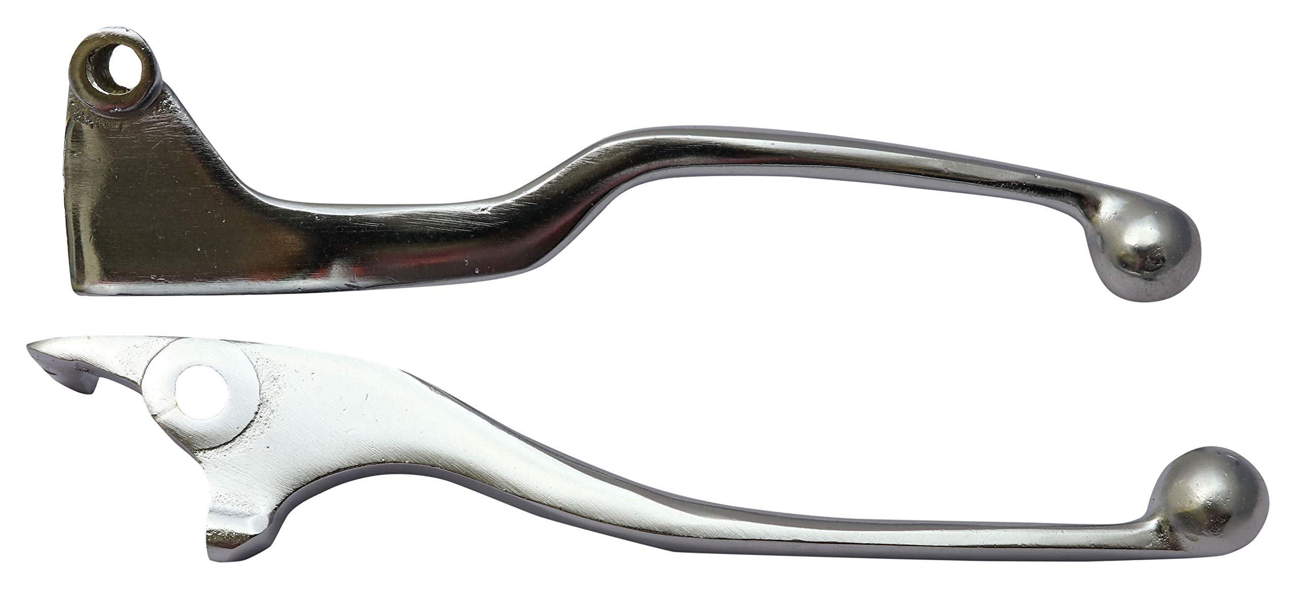 GF GOLDEN FOX 13 Front Left Upper & Front Right Upper Clutch Lever and Brake Lever for Bullet Bikes (Silver Finish)