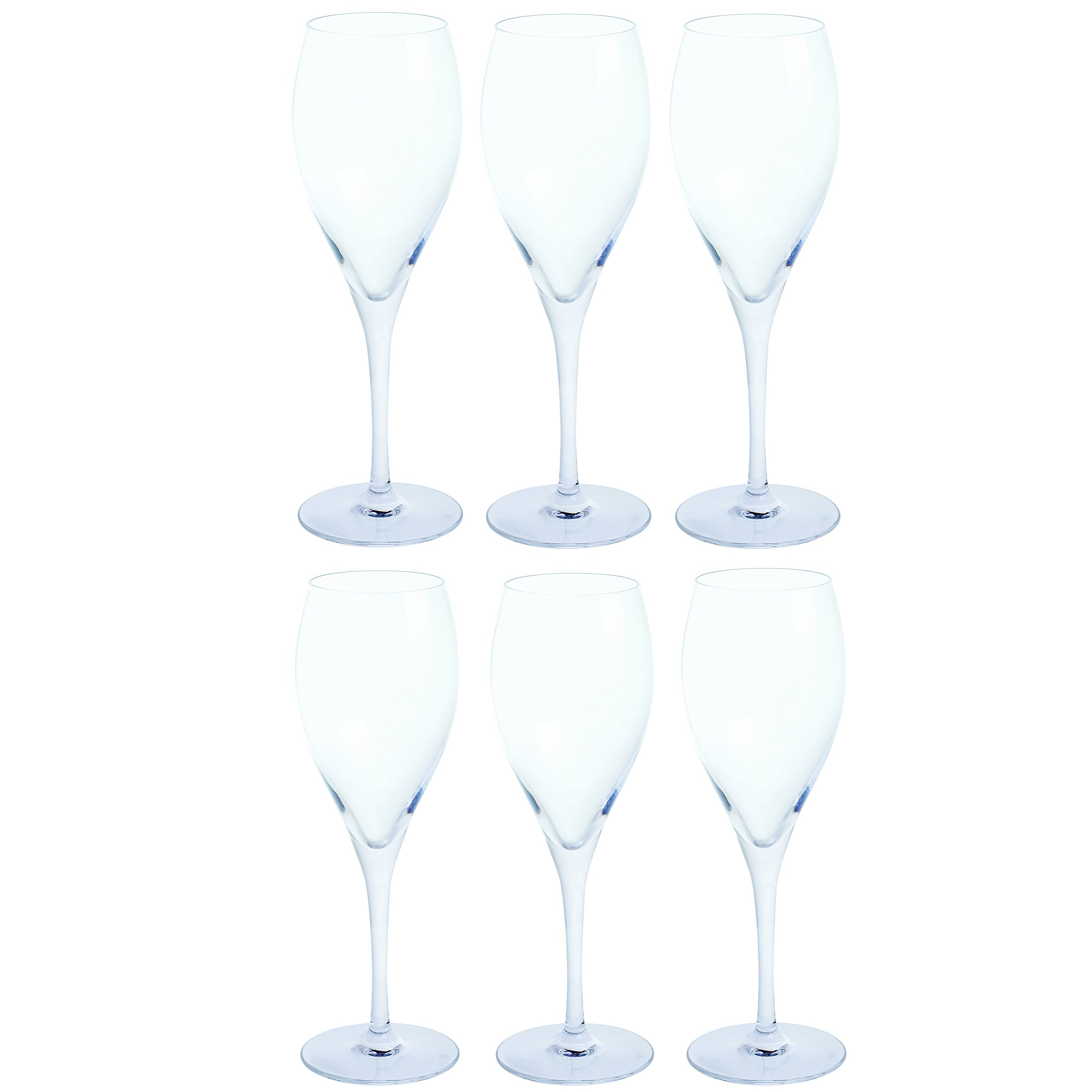 Dartington Crystal Drink! Set of 6 Prosecco Glasses, 8.8 floz