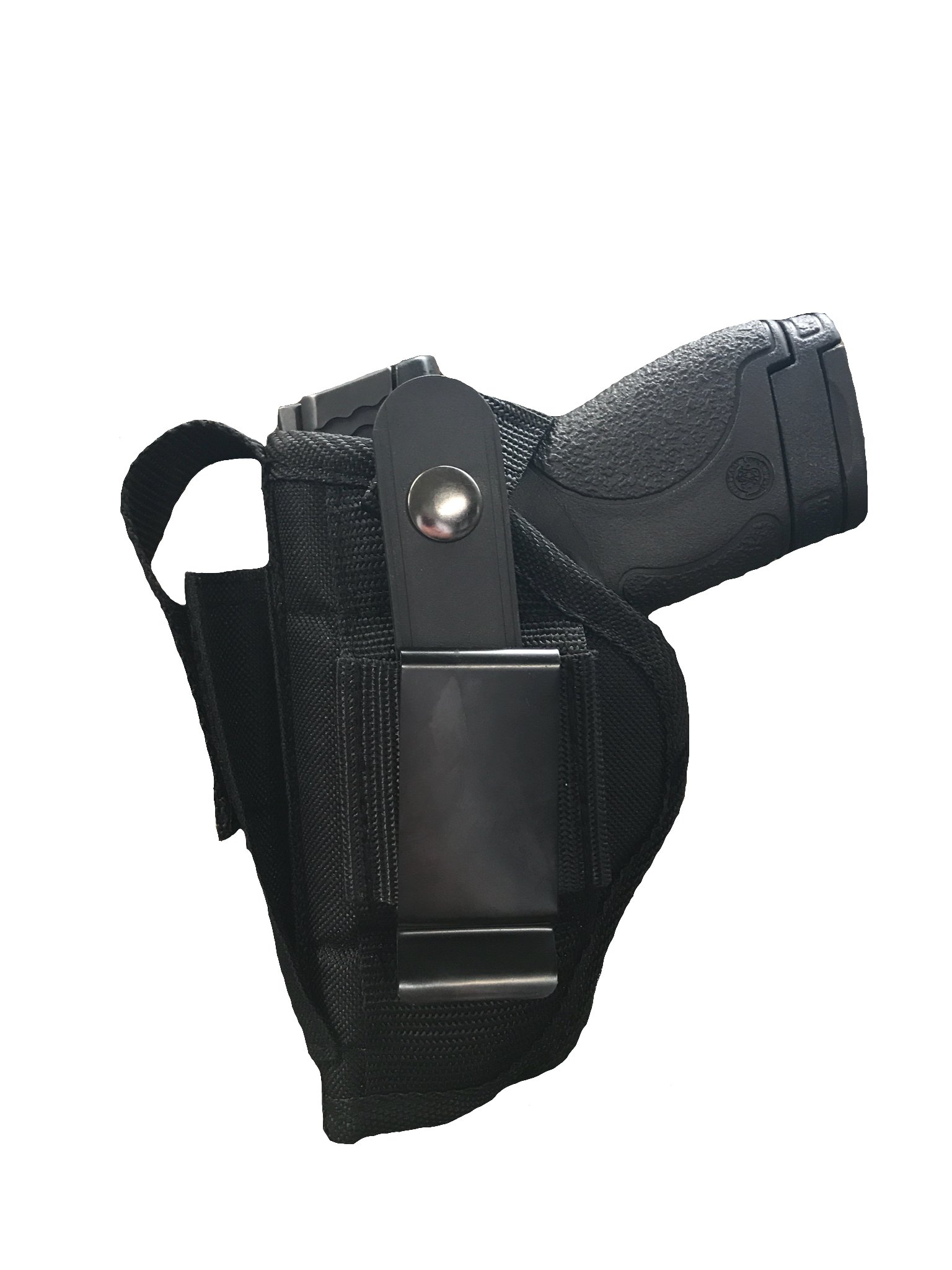 Nylon Belt or Clip on Gun Holster Fits HI-Point C-9, CF-380: 9MM with Laser