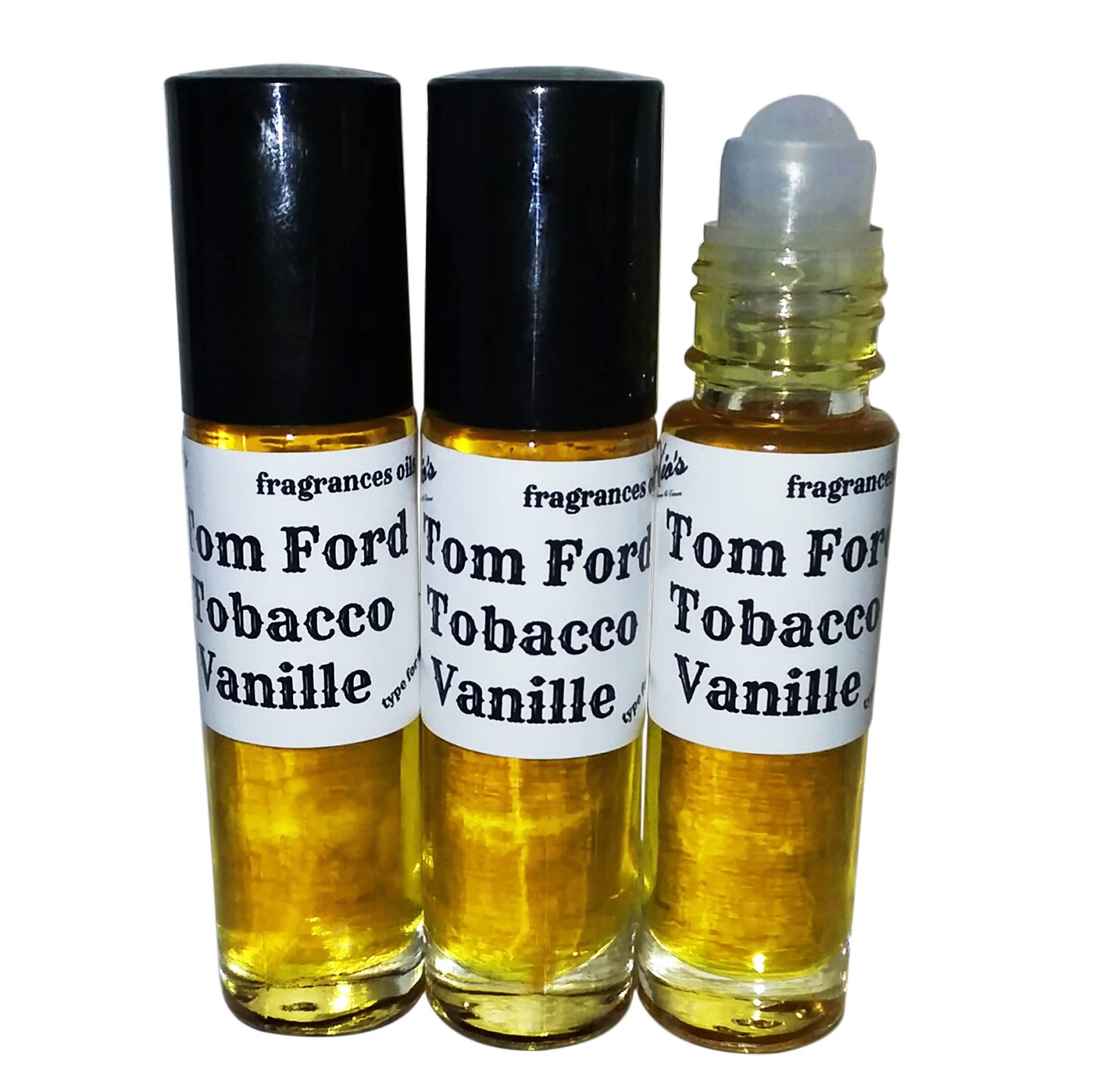 Tobacco Vanille Fragrances Body Oils 3 (1/3oz Roll On bottles) for Men IMPRESSION Alternative Generic Version