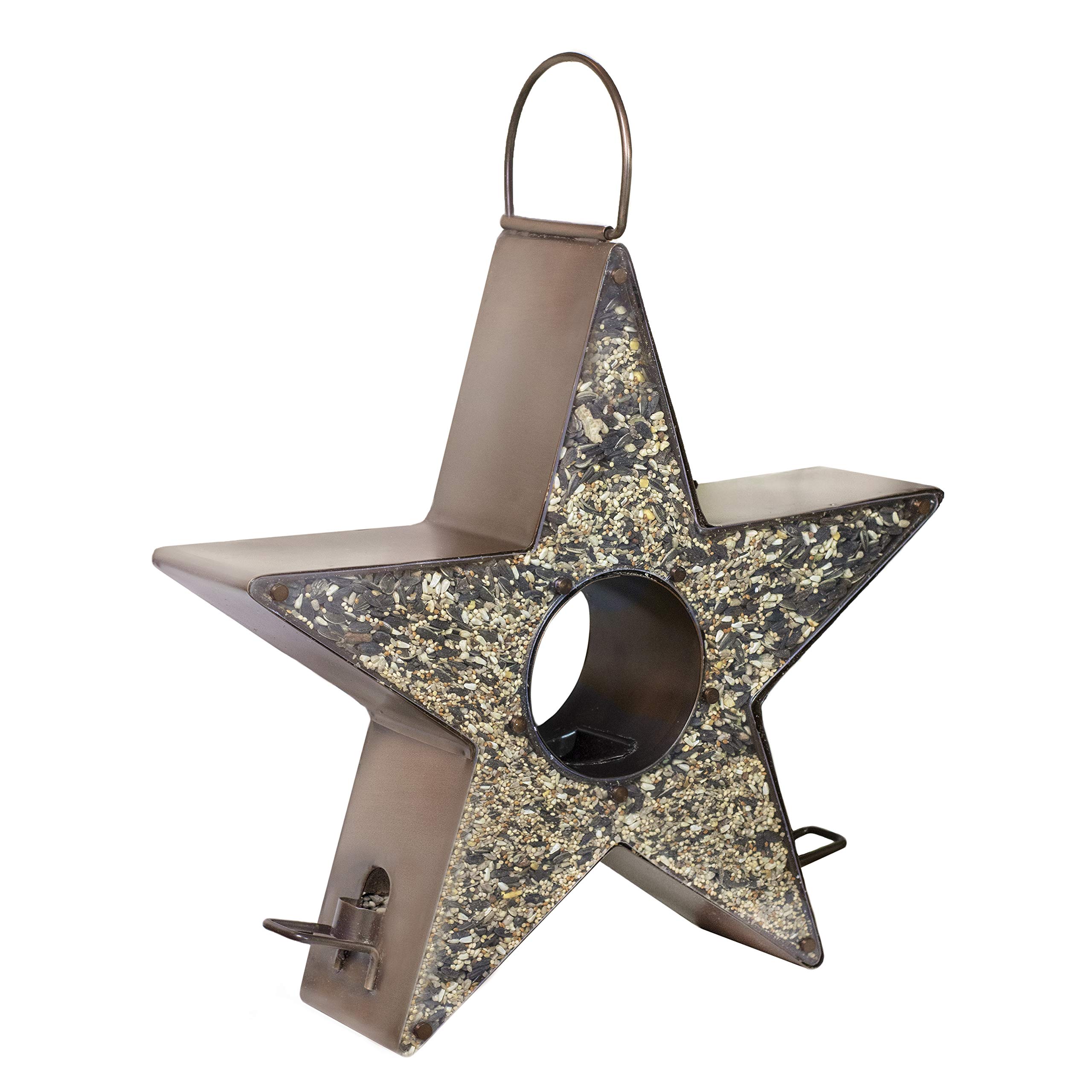 Good Directions Star Fly-Thru™ Bird Feeder, Copper, Plexiglass Panels