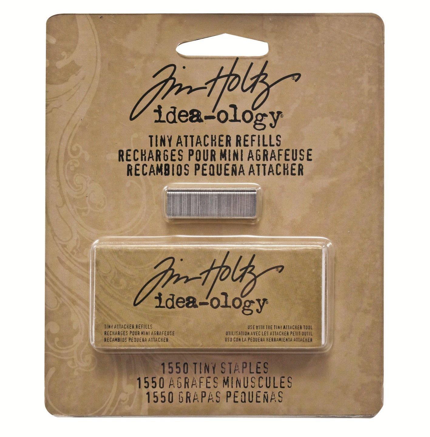 Tim Holtz Idea-ologyMetal Tiny Attacher Refills, Box of 1550 Staples, 25 Inches, TH92801