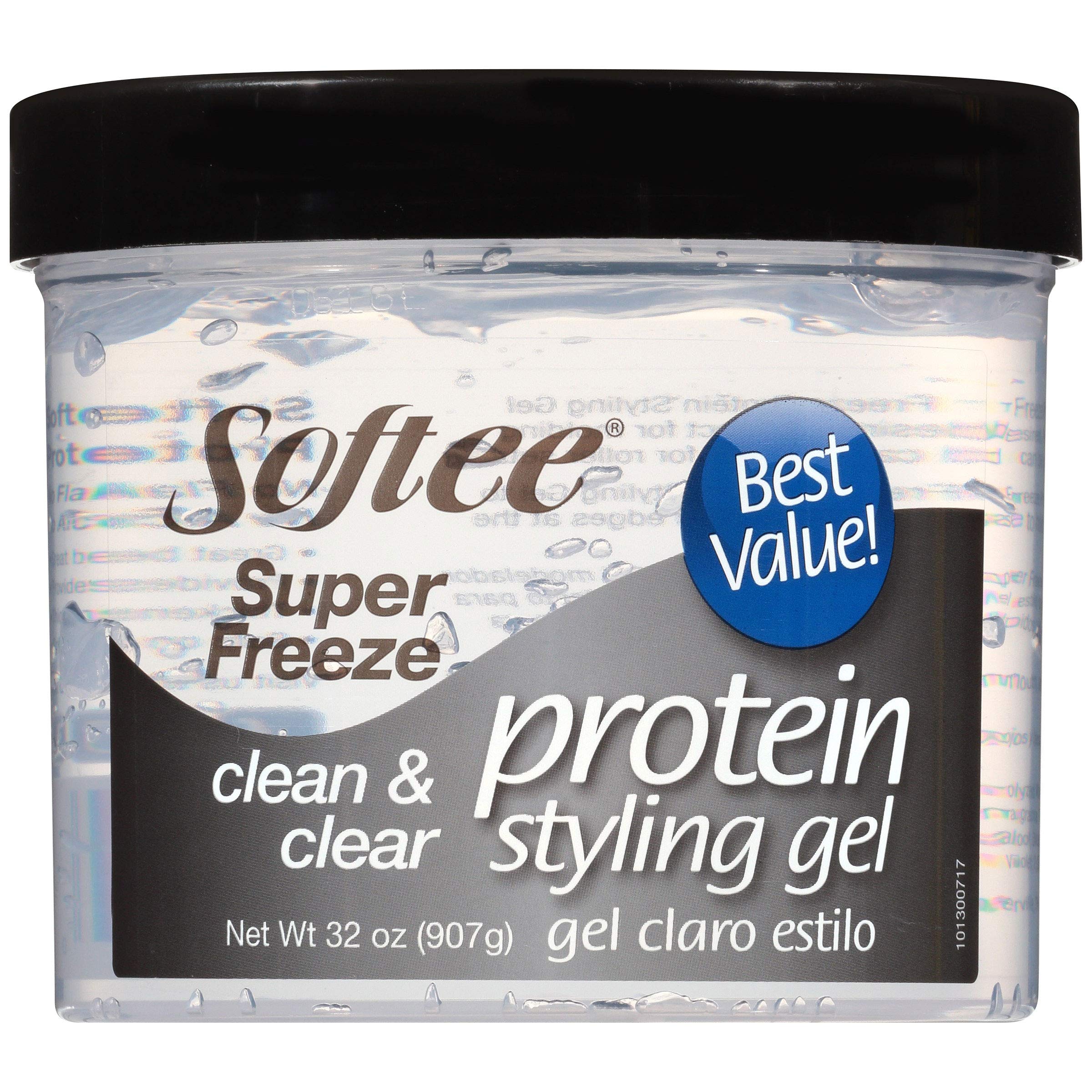 Softee Super Freeze Hair Styling Gel Protein 32 Oz,Pack of 3