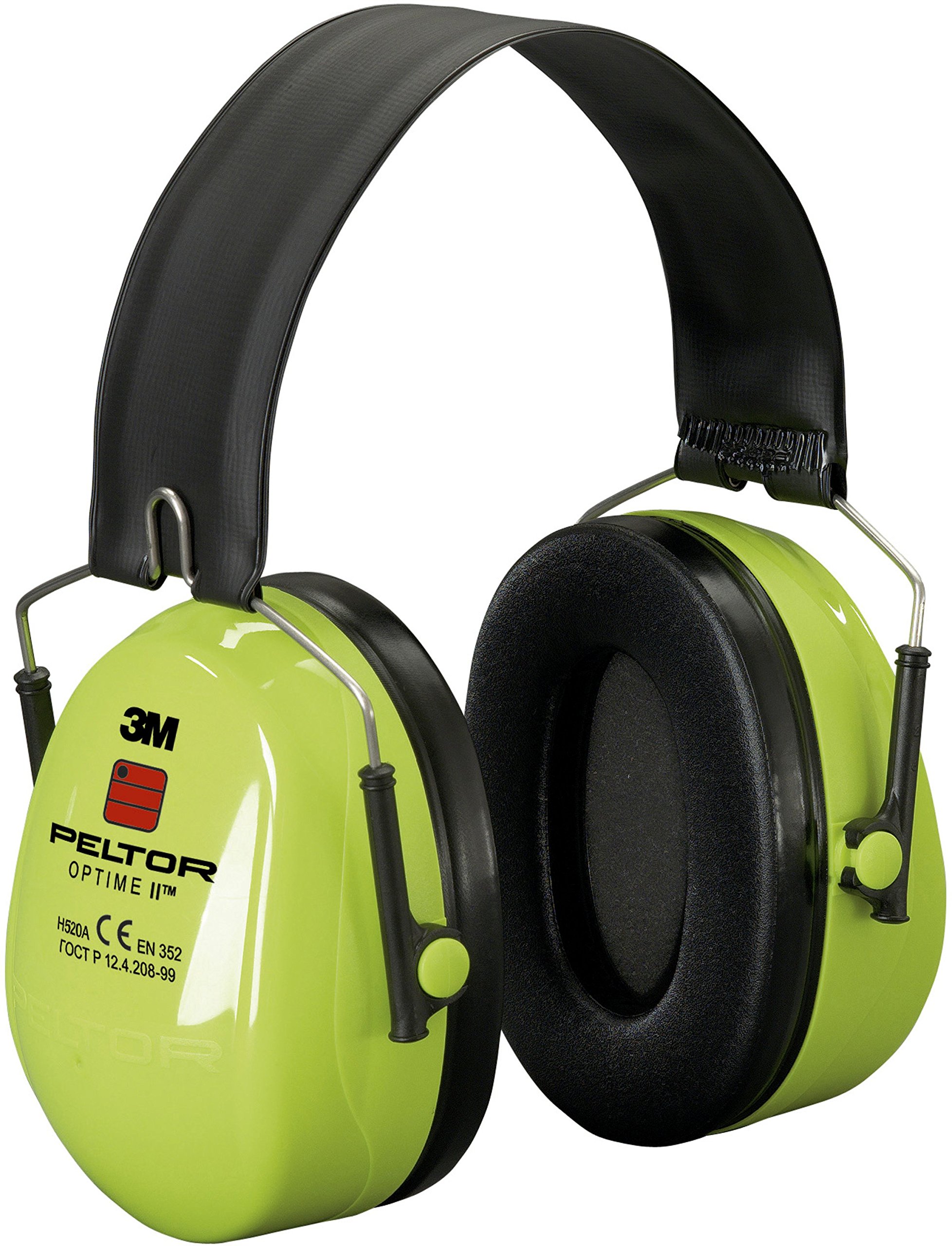 3M PELTOR Optime II Earmuffs, 31 dB, Hi-Viz, Foldable, H520F-460-GB