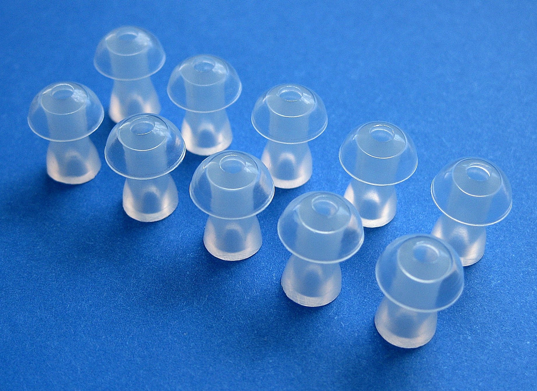 10 Small (S) Soft Replacement Mushroom Domes Eartips buds Compatible with Axon F-998, F-139, F-136, F-16P, F-16, F-18, F-22, F-28, K-36, A-3, X-136, X-168, V-93, V-99 BTE (Behind the Ear) and Pocket Hearing Aids