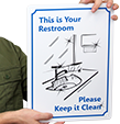 Keep Bathroom Clean Signs