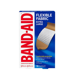 BAND-AID® Brand Adhesive Bandages Flexible Fabric Extra Large, 10 count