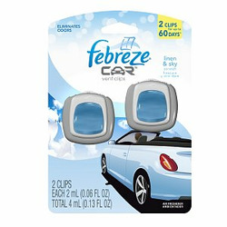 Febreze Car Vent Clips Freshener in Linen & Sky