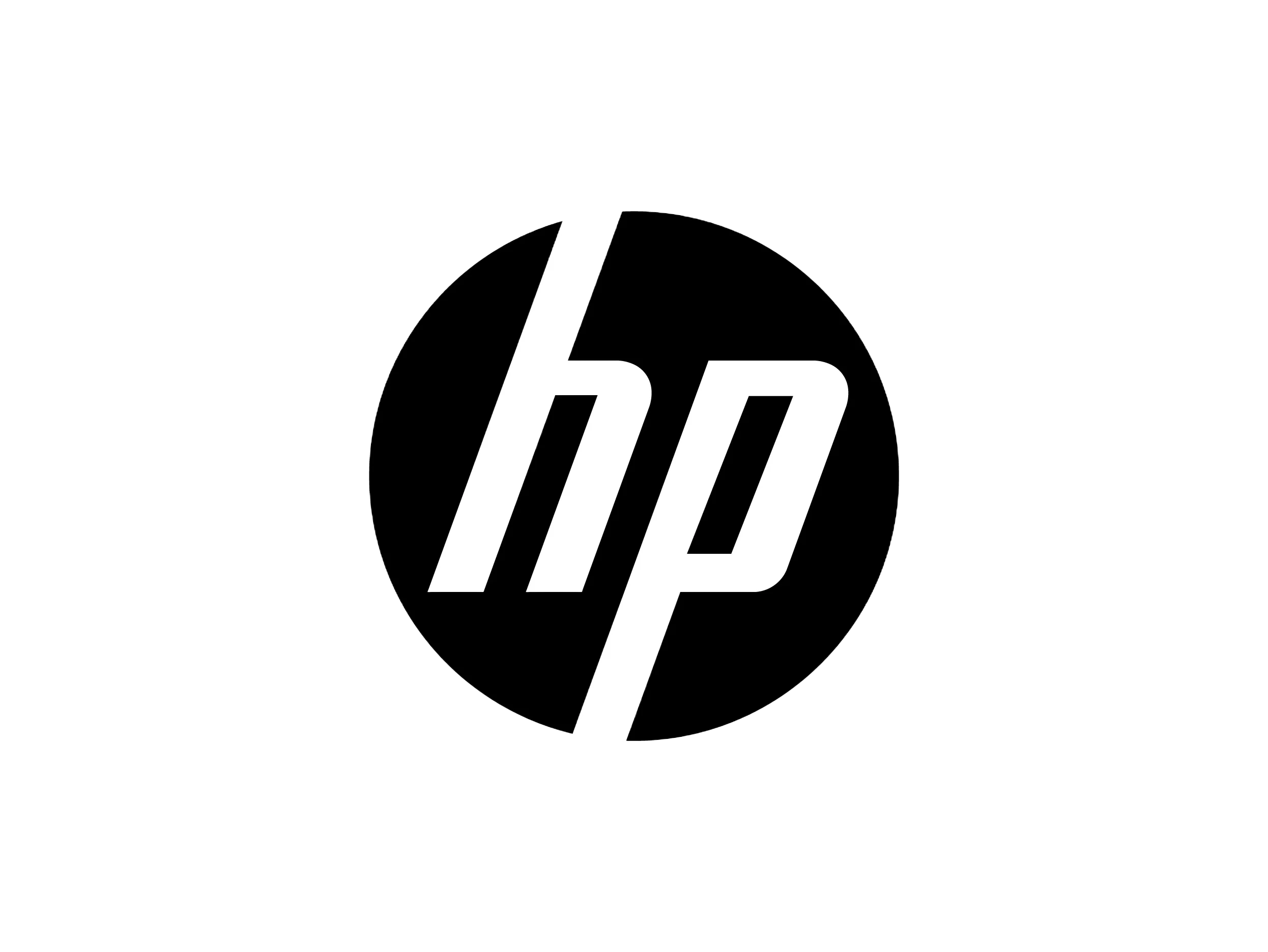 HP logo black