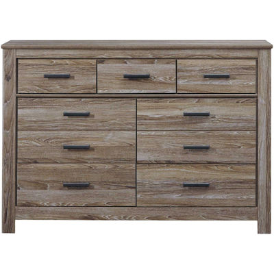 Picture of Zelen Warm Gray Seven Drawer Dresser