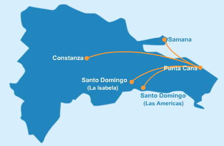 Air Inter Island route map