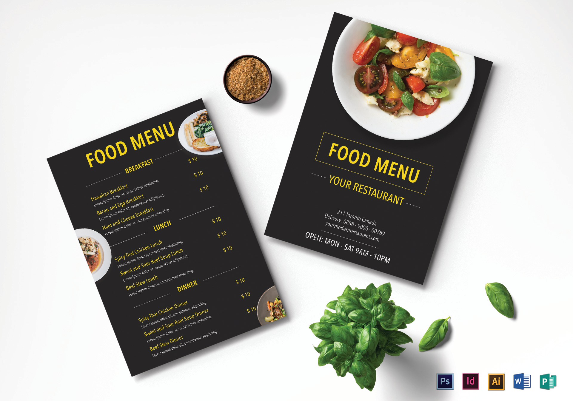 Food Menu Design Template