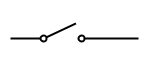 Electrical and Electronics Symbol - SPST Toggle Switch