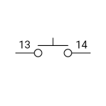 Electrical and Electronics Symbol - Push Button (N.O)