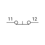 Electrical and Electronics Symbol - Push Button Switch (N.C)