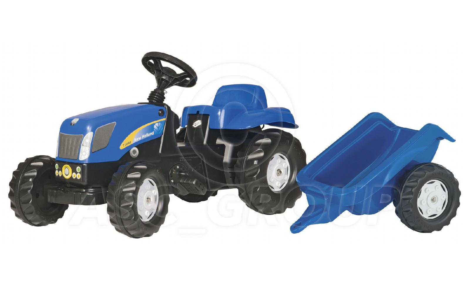 Rolly Toys - New Holland T 7040 Tractor Ride on with Matching Trailer ...