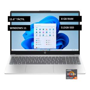 Notebook Hp Amd Ryzen 5 7520U SSD 512gb 8gb Ram 15.6" Touchscreen Táctil Windows 11