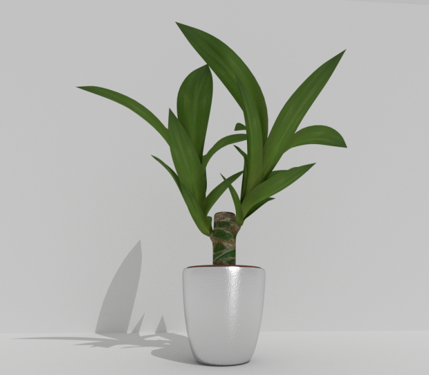 Indoor Pot Plant 2 royalty-free 3d model - Preview no. 1