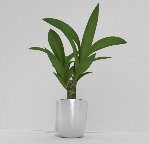 Indoor Pot Plant 2 royalty-free 3d model - Preview no. 2