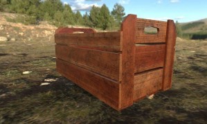 Caja de madera modelo 3d