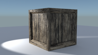 Caja de madera modelo 3d