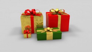 Christmas gift boxes 3d model