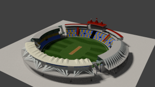 Cricket Stadium 3d model