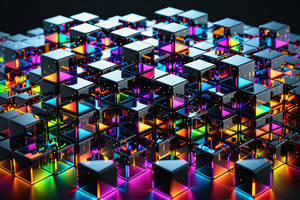 Abstraction Cubes (2560x1024) Resolution Wallpaper