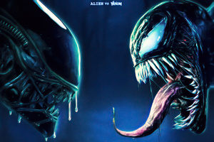 Alien Vs Venom (1400x1050) Resolution Wallpaper