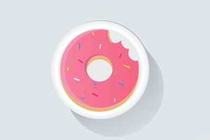 Donuts Minimalism 4k (1280x1024) Resolution Wallpaper