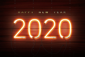 Happy New Year 2020 (2048x2048) Resolution Wallpaper