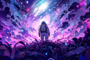 Spaceman Dream (1280x1024) Resolution Wallpaper