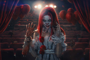 Pennywise Clone Girl (2048x1152) Resolution Wallpaper