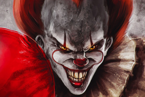 Pennywise Joker (2048x1152) Resolution Wallpaper