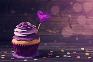 Roses Cupcake (1280x1024) Resolution Wallpaper