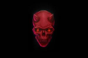 Red Devil Skull 8k (1400x1050) Resolution Wallpaper